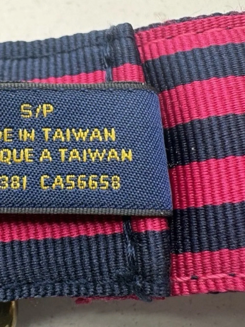 Polo by Ralph Lauren Pink & Navy Striped Webbing Belt Youth Size Small